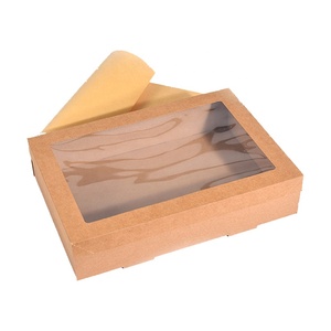 Meilleur prix d'usine en gros fournisseurs de bacs à papier couvercle transparent restauration rapide boîte d'emballage pour poulet frit <span class=keywords><strong>assiette</strong></span> en papier boîte à lunch bon marché - Product Image 2