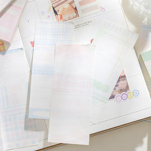 Bloc-notes adhésif rayé bicolore de la série Prologue Light Cherry Blossom, 60 feuilles par paquet - Product Image 2