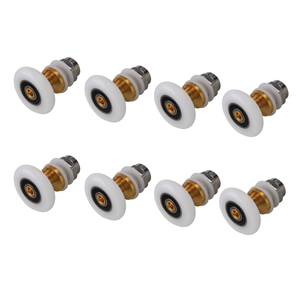 Roulettes de porte de douche modernes en laiton et alliage d'aluminium de 20/23/25/27 mm de diamètre, poulies de porte coulissante en verre de salle de bain, roue excentrique - Product Image 1