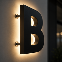 Letrero Acrílico Grabado Personalizable con Logotipo de Empresa, Mini Pantalla LED, Letras Iluminadas Multicolor, DC/AC