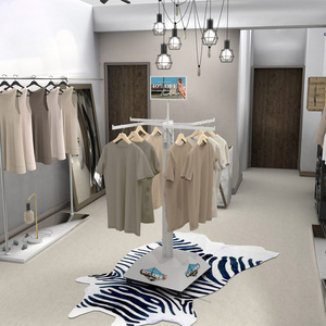 Giá để quần áo bằng kim loại, giá treo quần áo đứng sàn, giá treo quần áo di động, giá treo quần áo có thể điều chỉnh dành cho cửa hàng thời trang - Product Image 4