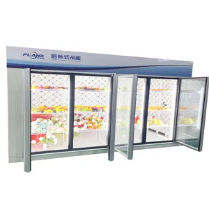 Competitive price walk in refrigerator freezer chiller glass cold room for big kitchen mushroom fruiting chamber