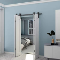 Herrajes para Puertas Plegables Wekis, Kit de Rieles para Puertas Plegables Tipo Granero, para División de Espacios Interiores, Suministro para Contratistas