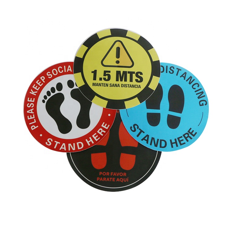 Face Covering Required Sign 2 Pack Peel & Stick Vinyl 8in Circular l Window or Wall Signage Public Safety Decal