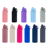 Nouvelle Bouteille d'Eau Isotherme en Acier Inoxydable 24OZ 2026 avec Support Magnétique pour Téléphone, Anti-Fuite, Idéale pour la Rentrée Scolaire et Maintien au Chaud