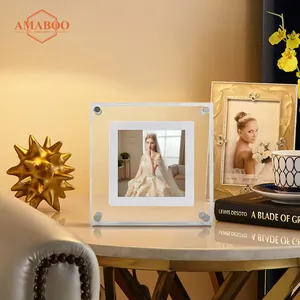 Bingkai foto digital tipe C, desain 4 inci Tipe C, foto seni digital, layar tampilan bingkai foto video lcd, akrilik 5 inci, layar 7 inci