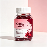 Complément alimentaire probiotique pour femmes, gommes à mâcher douces à l'extrait de canneberge pour la santé féminine, saveur framboise et grenade