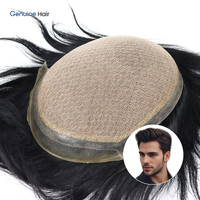 Prothèse capillaire personnalisée pour homme asiatique, base durable en soie et peau fine, système de remplacement capillaire en cheveux Remy