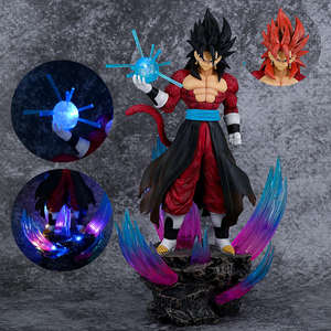 Figura de Acción de Anime Super Saiyan 4 de 37.5 cm con Cabeza Extraíble, Modelo Coleccionable de PVC de Alta Calidad para Fanáticos Adultos - Product Image 3