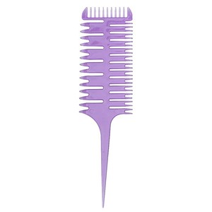 Juego de peines de plástico de dientes anchos para salón, para resaltar y rizar el cabello, diseño de espina de pescado, coloridos y artísticos - Product Image 4