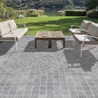 Carreaux antidérapants en céramique mate 60x60mm, imitation pierre, texture moderne, pour salle de bain, étanches, pour villa et extérieur