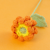Bouquet de marguerites africaines 100% polyester, fleurs en tricot de laine, faites à la main, haute qualité, cadeau pour la fête des enseignants, mariage, crochet