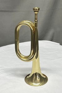 Sinomusik marca Amarillo latón Bugle instrumentos musicales oro laca cuerpo <span class=keywords><strong>trompeta</strong></span> latón viento portátil con estuche logotipo personalizado - Product Image 2