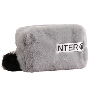 Lovely Style Traveling Fashional Plush Multi-functional Cosmetic Bag for Women <b>Storage</b> <b>Make</b> <b>up</b> Bag - Product Image 1