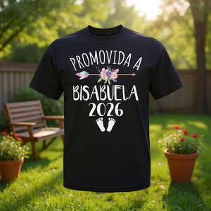 Camiseta Promovida A Bisabuela 2026 para Abuela Española - Product Image 3