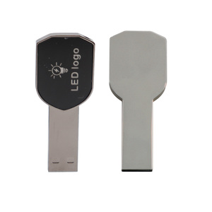 Usb 3.0 Promotional Gifts Metal Materials 8GB 16GB 32GB 64GB Memory Sticks Light up USB Flash Drive New Usb Model 4GB Pen Drive