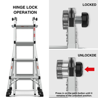 USA Entrepôt Livraison gratuite Extension de cadre en aluminium Échafaudage d'escalier pliable Échelle portable Échelles télescopiques