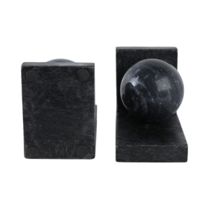 Fermalibri a forma di L con sfera in marmo per uso decorativo su scaffali - Product Image 6
