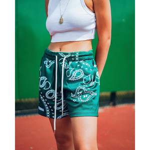 Shorts personnalisés pour hommes imprimés Paisley, séchage rapide, athlétiques, streetwear, taille à cordon, 100% polyester - Product Image 2