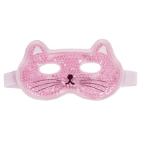 Pakcare personnalisé OEM réutilisable 3D soie chat Style masque facial perles de Gel chauffé USB chargé chaud/froid compresse thérapie tricot élastique