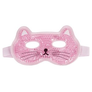 Pakcare personnalisé OEM réutilisable <span class=keywords><strong>3D</strong></span> soie chat Style masque facial perles de Gel chauffé USB chargé chaud/froid compresse thérapie tricot élastique - Product Image 5