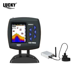 เครื่องหาปลาไร้สายหน้าจอ LCD 183 ม. รีโมทเหยื่อตกปลา IP68 กันน้ำแบตเตอรี่ลิเธียมเรือตกปลา <span class=keywords><strong>LUCKY</strong></span> FF-918CWL - Product Image 5