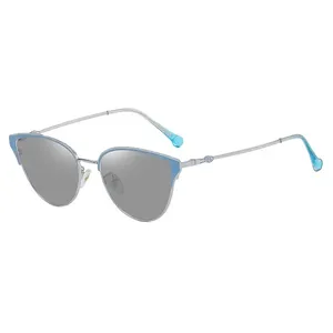 8218 רגיל זכוכית משקפיים חדש סגנון מתכת מסגרת Photochromic כחול אור אופטי משקפיים מסגרת העין ללבוש