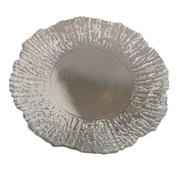 Assiettes de luxe YOUYIZUO à bord doré en plastique pour fêtes d'anniversaire, assiettes de présentation argentées pour mariages, restaurants et hôtels