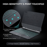 Nueva Funda con Teclado Magnético Magic Scissor para iPad Air 11" M4/M3/M2 con Retroiluminación de 7 Colores y Super Protección