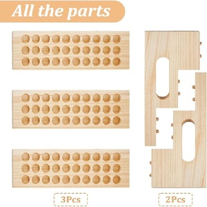 Porte-rouge à lèvres en bois <span class=keywords><strong>Tube</strong></span> à 3 niveaux présentoir porte-outils en bois organisateur de stockage d'affichage d'huile essentielle pour outil de brillant à lèvres - Product Image 2