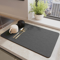 En gros Tapis de séchage et de drainage pour vaisselle, couleur unie, absorbant et lavable, pour cuisine, comptoir et dessous de verre de bar