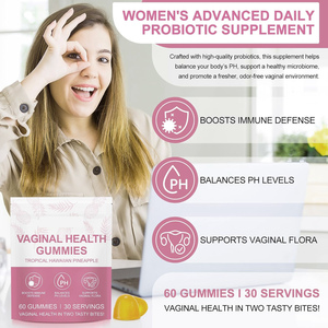 Premium PH Balance Gummy Vaginal Health Gummies para mujeres Etiqueta privada Hawaiian Pineapple Boost Immune al por mayor - Product Image 2