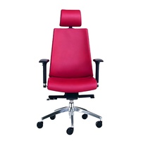 Chaise de bureau pivotante de luxe moderne pour PDG, en PU chromé, ergonomique, avec repose-pieds