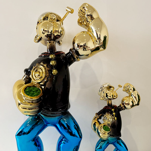Electroplating Engraving Popeye <strong>Figurines</strong> Cross Border Trendy Creative High End Resin Handicrafts Fiberglass Sculptures - Product Image 2