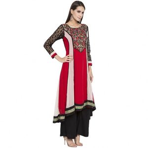 Stile semplice all'ingrosso <span class=keywords><strong>Sari</strong></span> tessuti romanzo Pakistani ragazze immagini Abaya disegni per abiti Anarkali - Product Image 4
