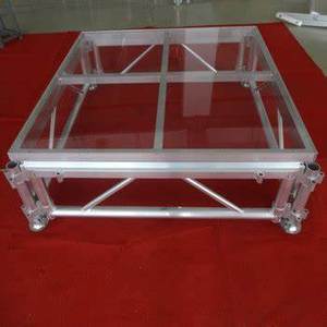 Ngoài trời nhôm rõ ràng Acrylic Kính đám cưới bên sân khấu xách tay DJ buổi hòa nhạc ánh sáng triển lãm sự kiện sân khấu nền tảng - Product Image 1