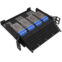 Panel Patch serat optik Port 288 kualitas tinggi dengan LC/SC/ST/FC/MPO laci geser terbuat dari peralatan serat optik Spcc