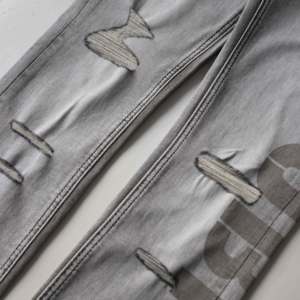 Nuevos Jeans Vintage para Hombre, Pantalones Vaqueros Gris Jaspeado, Jeans Ajustados y Elásticos para Hombre, Jeans de Corte Recto que Adelgazan - Product Image 3