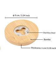 Décapsuleurs et sous-verres en bambou et acier inoxydable pour impression par sublimation