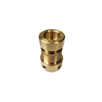 Stylo à bille en métal usiné CNC personnalisé (finition dorée) avec support en laiton - Micro-usinage industriel et personnalisable