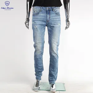 EDGE DENIM mens jeans top quality blue custom men jeans simple and stylish jeans manufacturers list