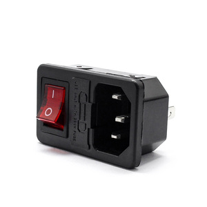 <span class=keywords><strong>3Pin</strong></span> IEC320 C14 modul Inlet Plug pria modul Soket Daya dengan Plug 5A saklar sekering pria soket daya 10A 250V untuk peralatan Lab - Product Image 1
