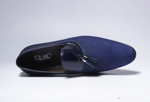 Borla azul mocasines casuales <span class=keywords><strong>traje</strong></span> de ocio mocasines de conducción Slip-On zapatos hombres zapatos - Product Image 3