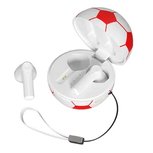 OEM Novelty Goods Earphone Bluetooth True Wireless Stereo Earbuds TWS Football key Chain Pendant