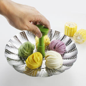 Utensilio de Cocina 2026, Cesta <span class=keywords><strong>Vaporera</strong></span> de Acero Inoxidable con Mango <span class=keywords><strong>Extensible</strong></span>, <span class=keywords><strong>Vaporera</strong></span> Portátil - Product Image 6