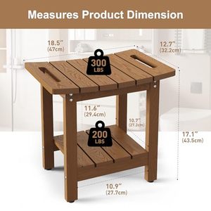 Bancs <span class=keywords><strong>de</strong></span> douche, tabourets <span class=keywords><strong>de</strong></span> douche avec étagère <span class=keywords><strong>de</strong></span> rangement peu encombrante, siège <span class=keywords><strong>de</strong></span> douche imperméable <span class=keywords><strong>pour</strong></span> <span class=keywords><strong>salle</strong></span> <span class=keywords><strong>de</strong></span> <span class=keywords><strong>bain</strong></span> et spa - Product Image 2