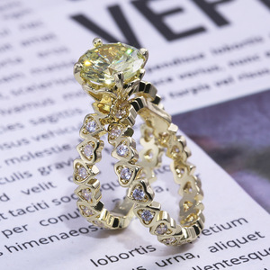 Heart Full Band <b>Stone</b> <b>Ring</b> for Women Elegant Stackable Fashion Finger Jewelry - Product Image 3