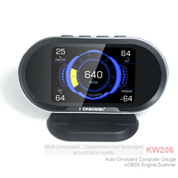 OEM coche a bordo Head Up Display OBD2 EOBD escáner KONNWEI KW206 HUD OBD2 herramienta de diagnóstico para vehículos compatibles con OBD2