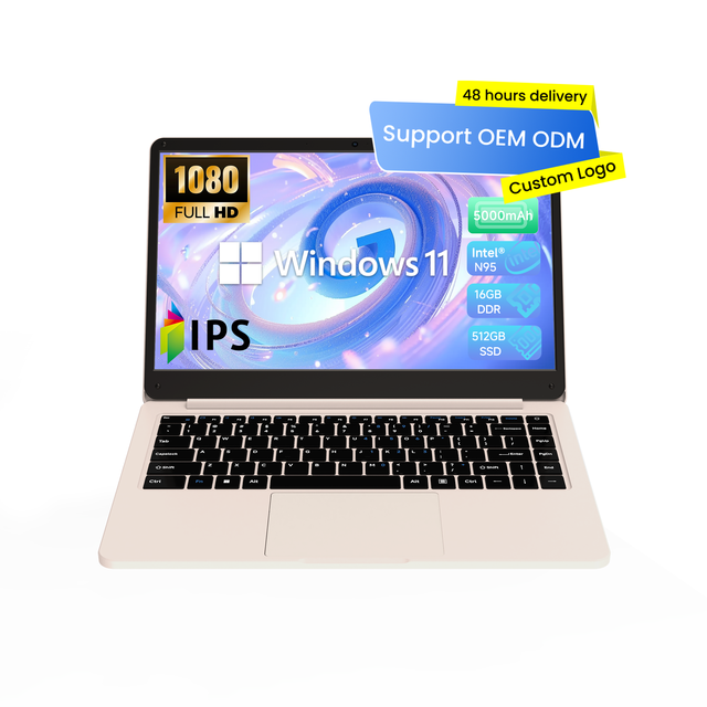 New Factory Wholesale 14.1" IPS 60Hz Intel N95 Business Laptop Windows 11 High Performance 8GB RAM 1TB SSD WiFi 1-Year Warranty