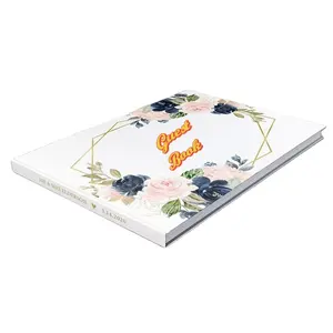 Timely Delivery Customize 9*7'' Wedding Guestbook for Bridal Baby Shower Birthday Party 120 Pages